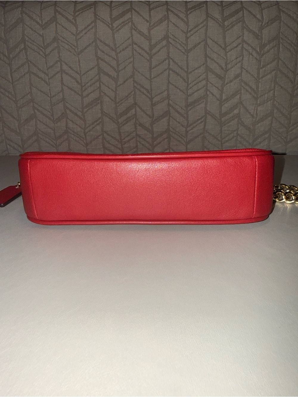 Coach 1941 Red Embossed Leather Nolita 19 Crossbody/Wristlet - Picture 7 of 8